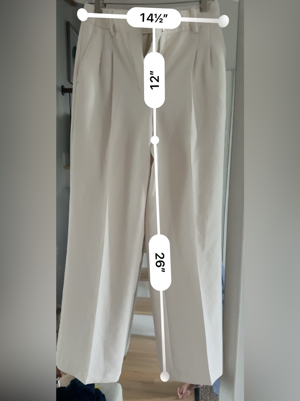 Aritzia Wilfred Effortless pants cream white 2 - Picture 6 of 8
